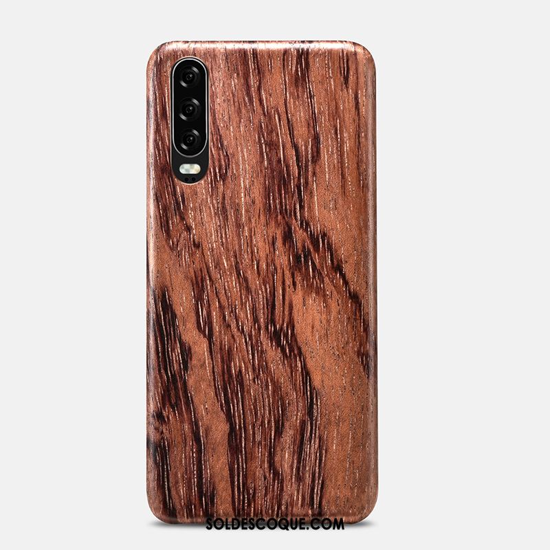 Coque Huawei P30 Téléphone Portable Fleur Très Mince Délavé En Daim Tout Compris Pas Cher