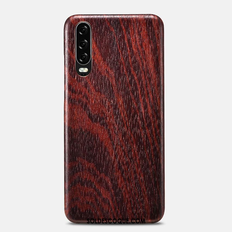 Coque Huawei P30 Téléphone Portable Fleur Très Mince Délavé En Daim Tout Compris Pas Cher