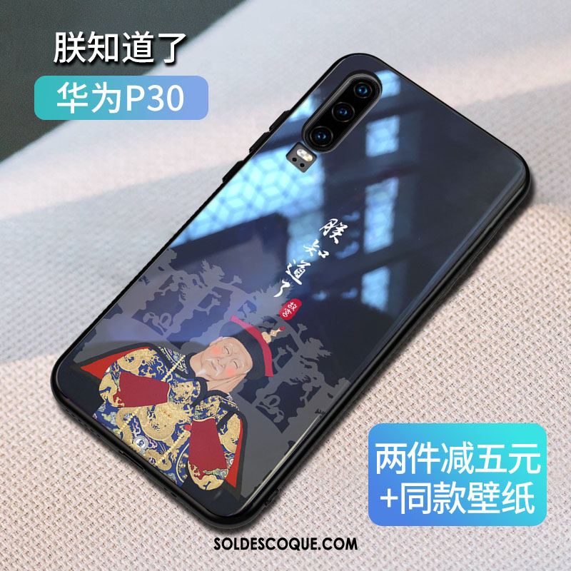 Coque Huawei P30 Téléphone Portable Personnalité Tout Compris Verre Marque De Tendance Pas Cher