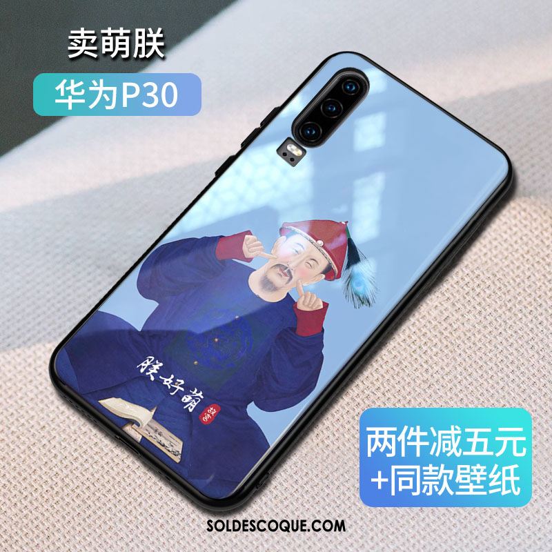 Coque Huawei P30 Téléphone Portable Personnalité Tout Compris Verre Marque De Tendance Pas Cher