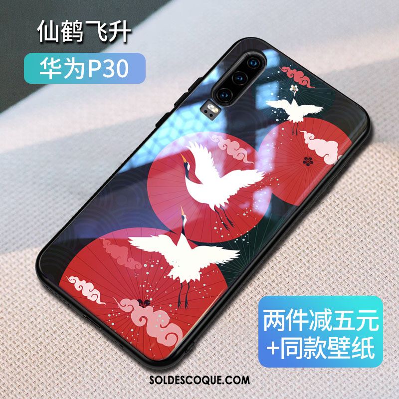 Coque Huawei P30 Téléphone Portable Personnalité Tout Compris Verre Marque De Tendance Pas Cher