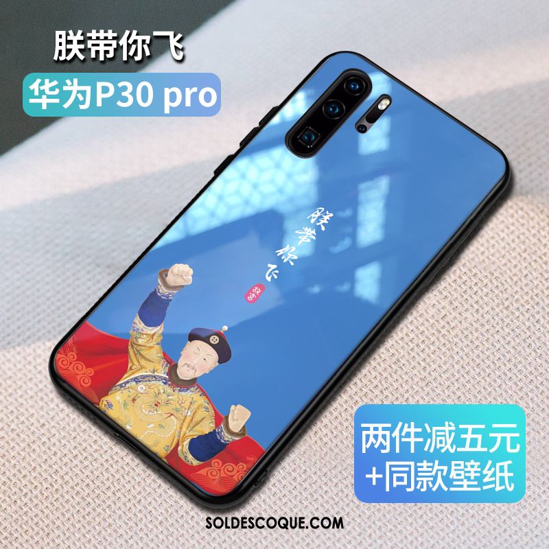 Coque Huawei P30 Téléphone Portable Personnalité Tout Compris Verre Marque De Tendance Pas Cher