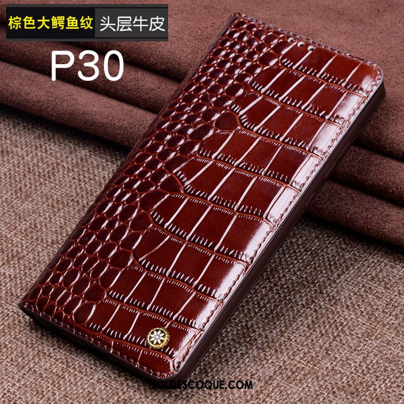 Coque Huawei P30 Téléphone Portable Personnalité Étui En Cuir Créatif Dormance Soldes