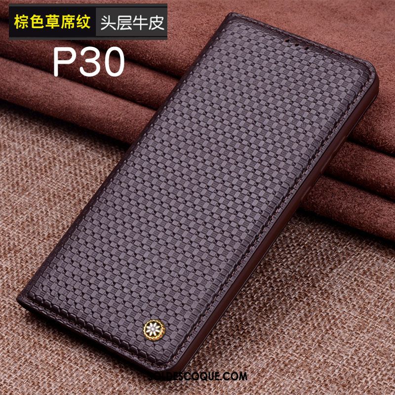 Coque Huawei P30 Téléphone Portable Personnalité Étui En Cuir Créatif Dormance Soldes