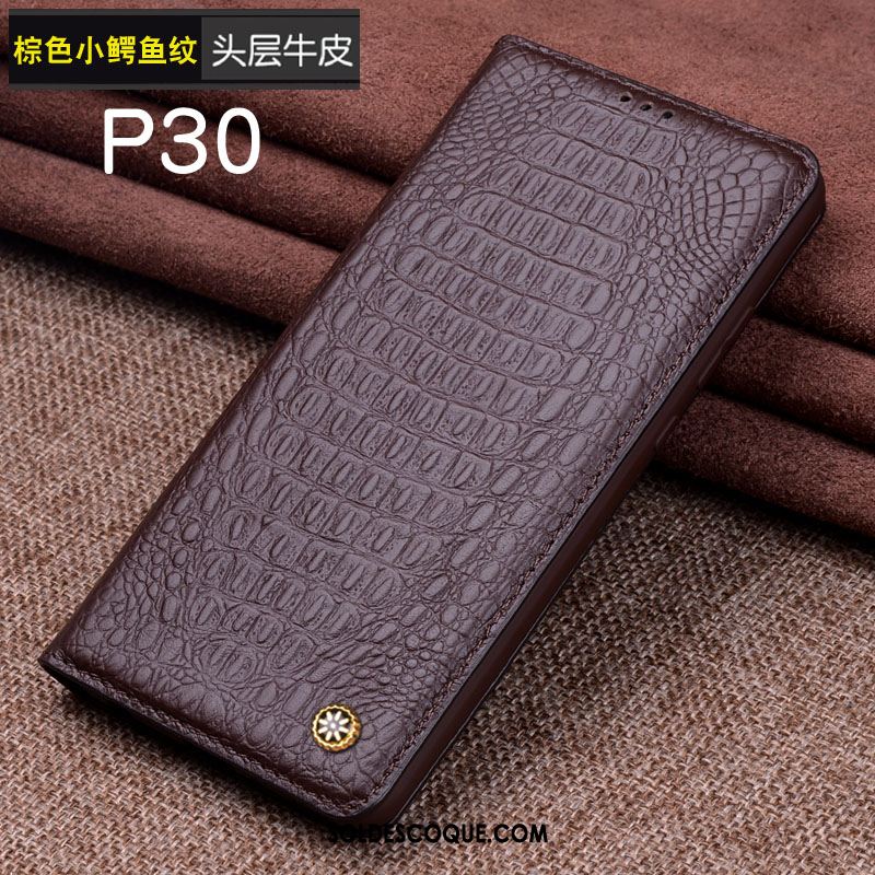 Coque Huawei P30 Téléphone Portable Personnalité Étui En Cuir Créatif Dormance Soldes