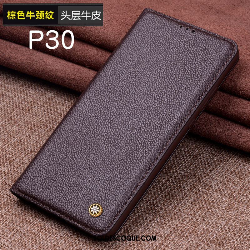 Coque Huawei P30 Téléphone Portable Personnalité Étui En Cuir Créatif Dormance Soldes