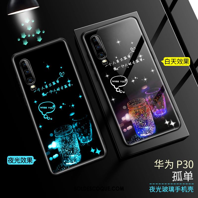 Coque Huawei P30 Téléphone Portable Silicone Incassable Marque De Tendance Verre En Ligne