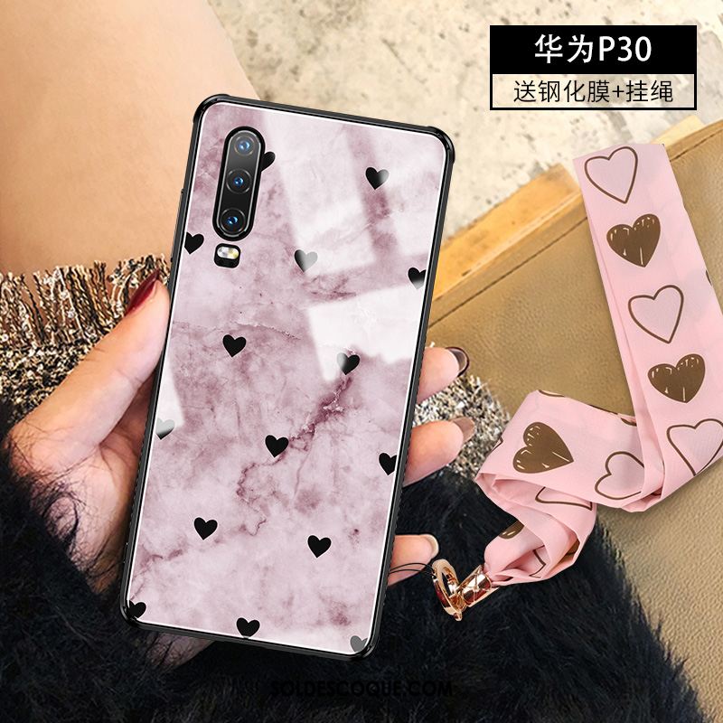 Coque Huawei P30 Élégant Ornements Suspendus Silicone Téléphone Portable Marque De Tendance Pas Cher