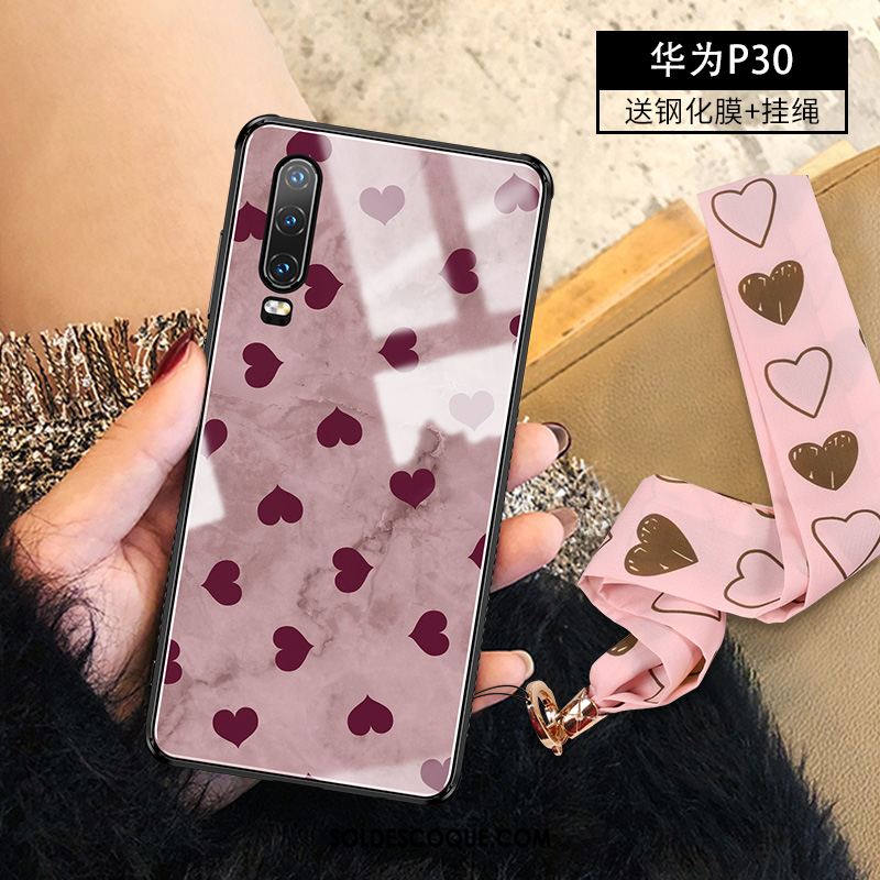 Coque Huawei P30 Élégant Ornements Suspendus Silicone Téléphone Portable Marque De Tendance Pas Cher