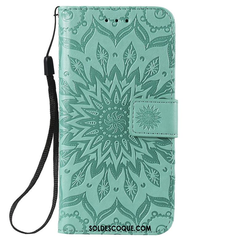 Coque Huawei P30 Étui En Cuir Bleu Clamshell Fluide Doux Téléphone Portable Pas Cher