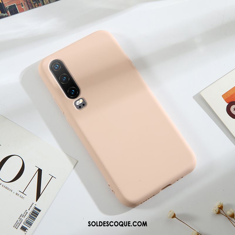 Coque Huawei P30 Étui Très Mince Gris Jeunesse Silicone Pas Cher