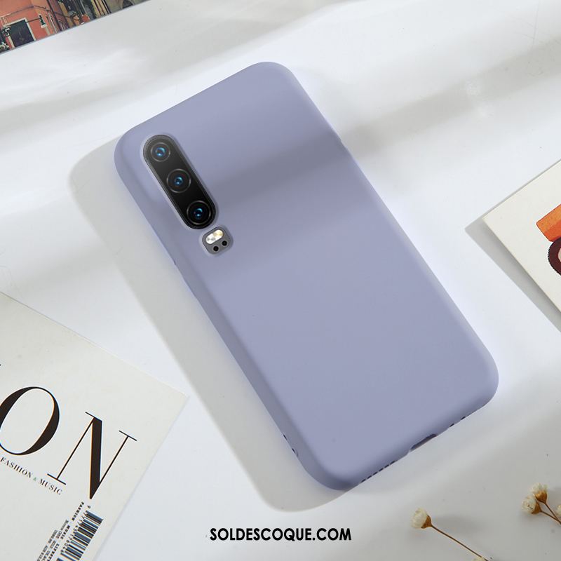 Coque Huawei P30 Étui Très Mince Gris Jeunesse Silicone Pas Cher