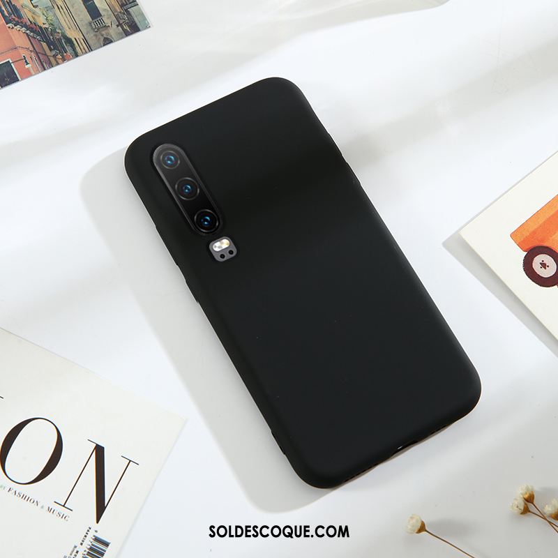 Coque Huawei P30 Étui Très Mince Gris Jeunesse Silicone Pas Cher