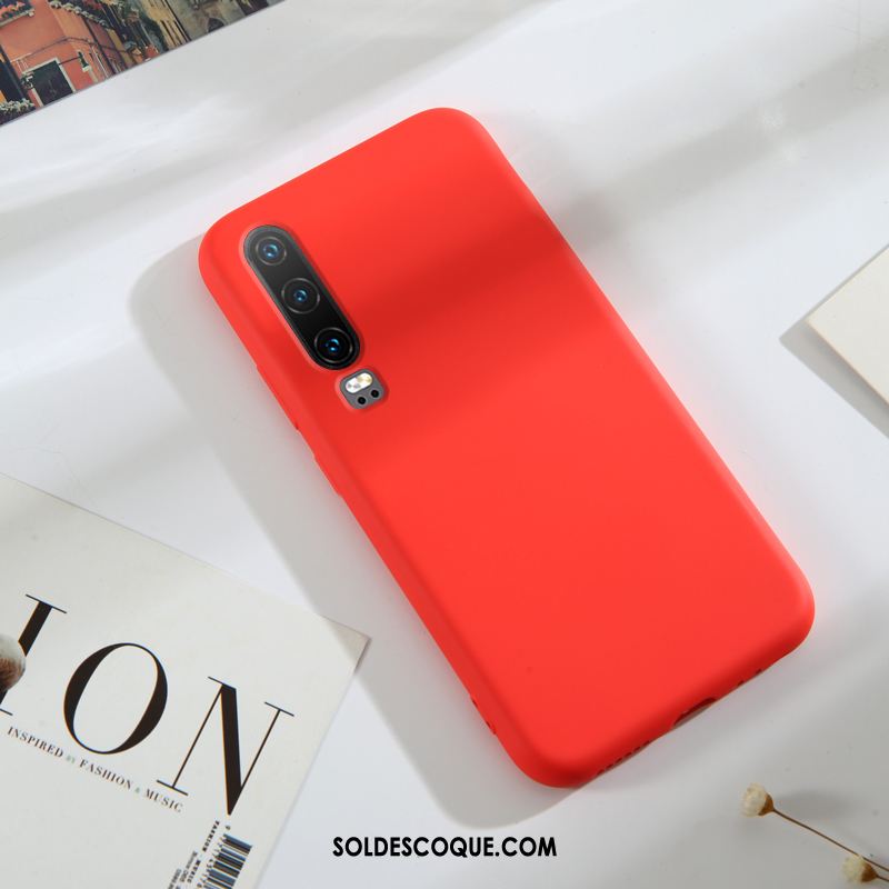 Coque Huawei P30 Étui Très Mince Gris Jeunesse Silicone Pas Cher