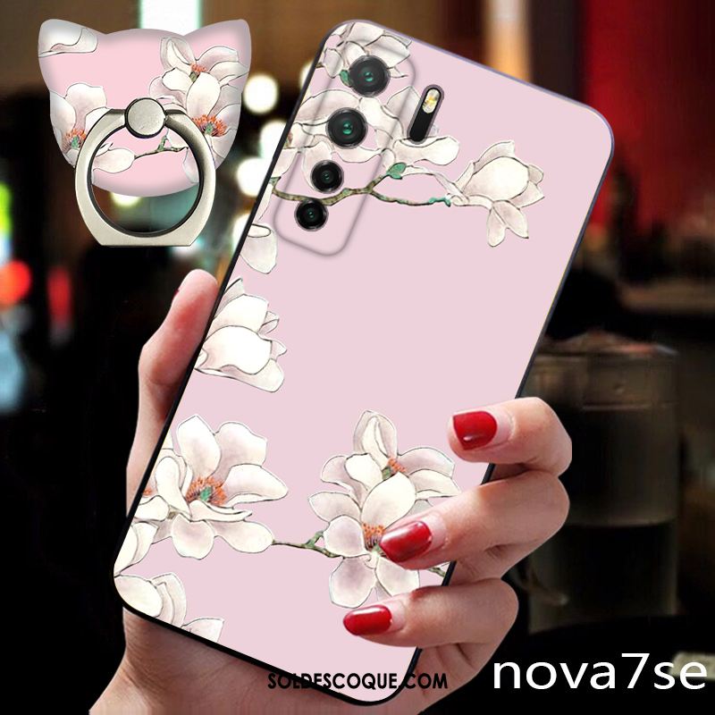 Coque Huawei P40 Lite 5g Boucle Ornements Suspendus Délavé En Daim Vent Téléphone Portable Pas Cher