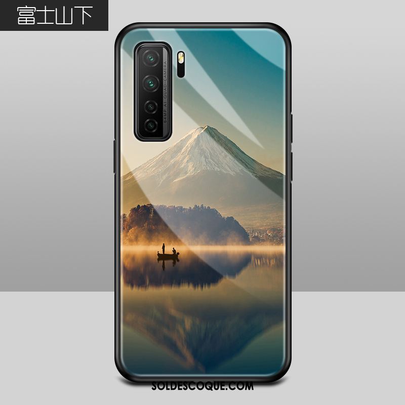 Coque Huawei P40 Lite 5g Personnalité Mode Verre Nouveau Noir Soldes