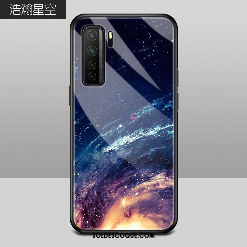 Coque Huawei P40 Lite 5g Personnalité Mode Verre Nouveau Noir Soldes