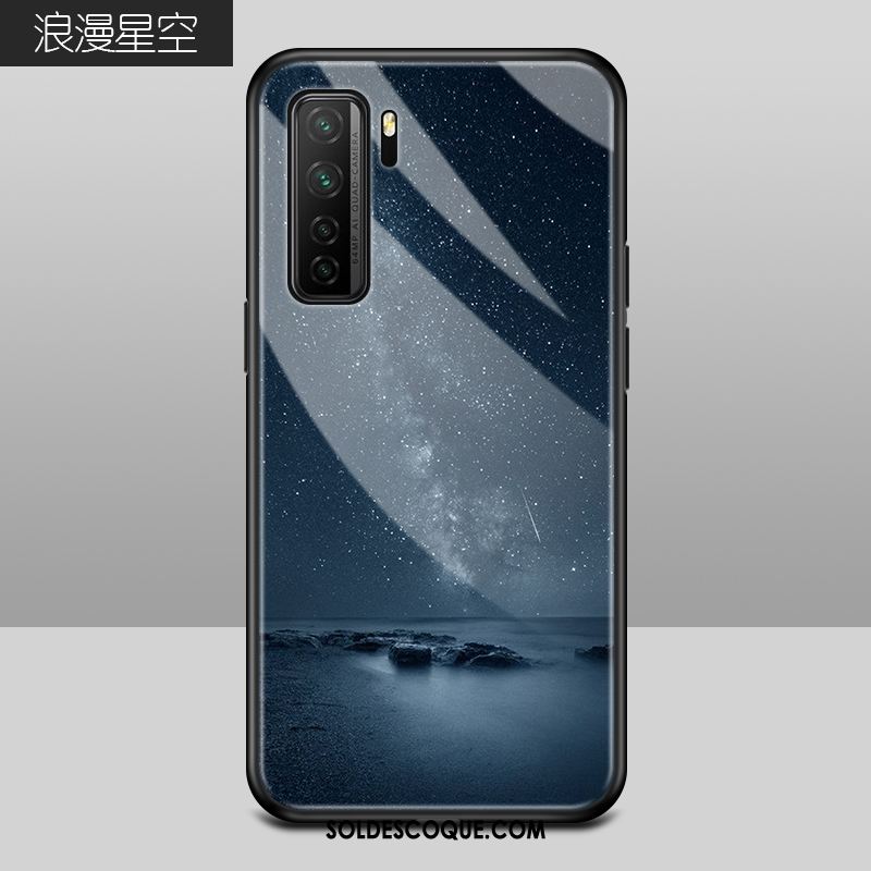 Coque Huawei P40 Lite 5g Personnalité Mode Verre Nouveau Noir Soldes