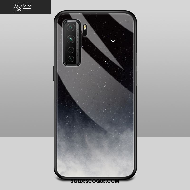 Coque Huawei P40 Lite 5g Personnalité Mode Verre Nouveau Noir Soldes