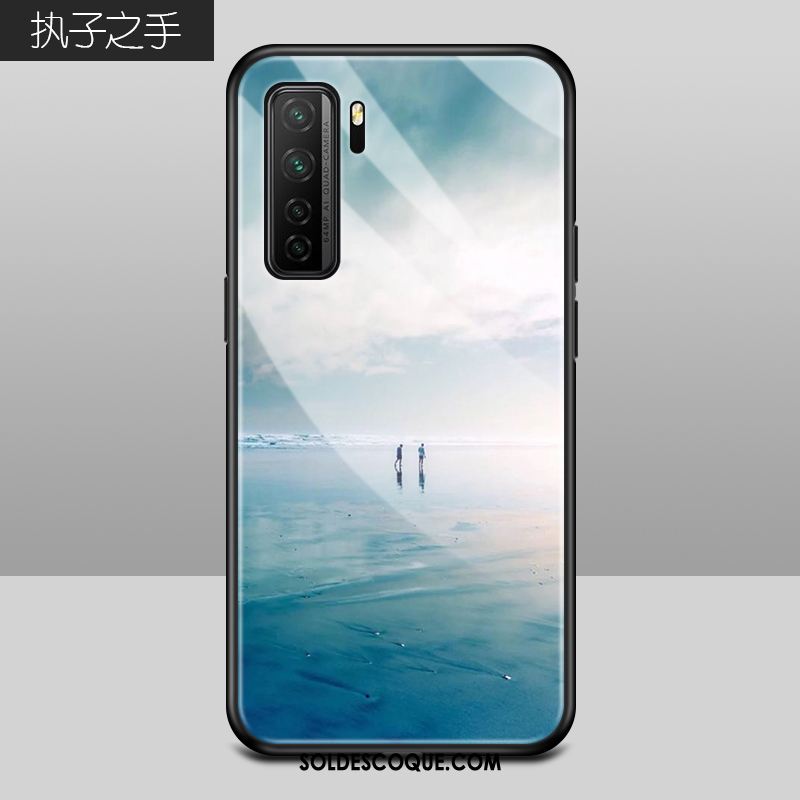 Coque Huawei P40 Lite 5g Personnalité Mode Verre Nouveau Noir Soldes