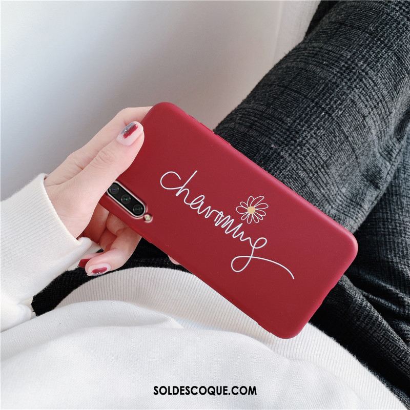 Coque Huawei P40 Lite E Délavé En Daim Téléphone Portable Rouge Protection Fluide Doux En Vente