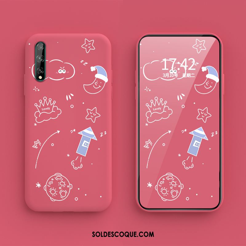 Coque Huawei P40 Lite E Incassable Créatif Étui Rouge Net Rouge Pas Cher