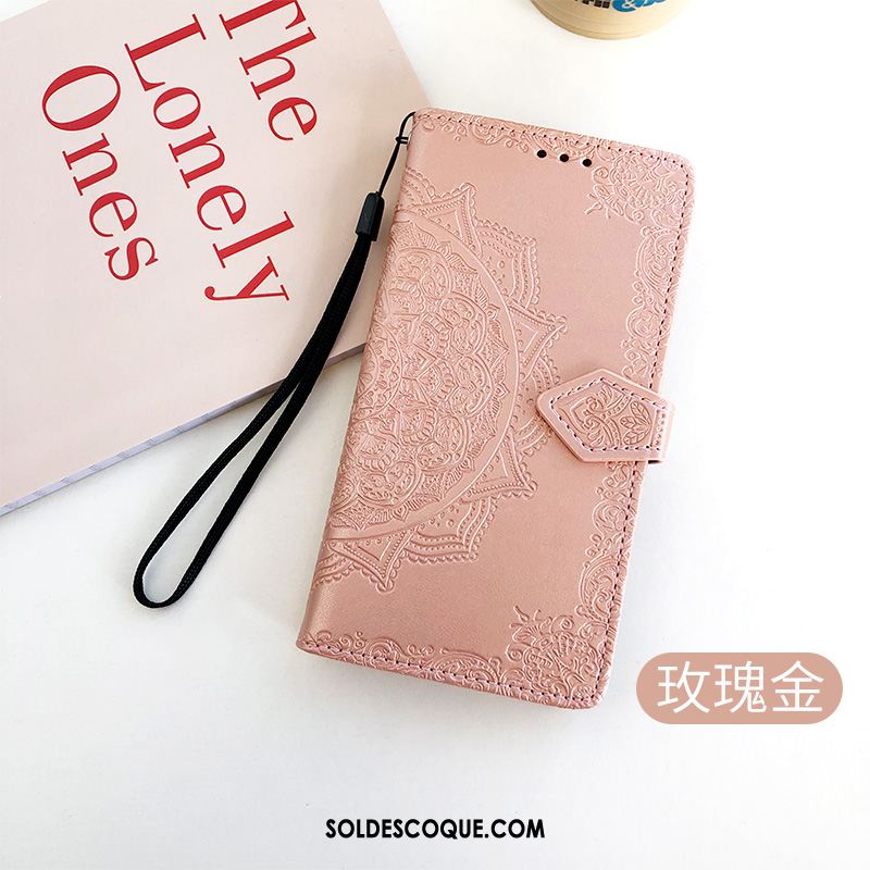 Coque Huawei P40 Lite E Rose Reversible Plier Téléphone Portable Boucle Magnétique Pas Cher