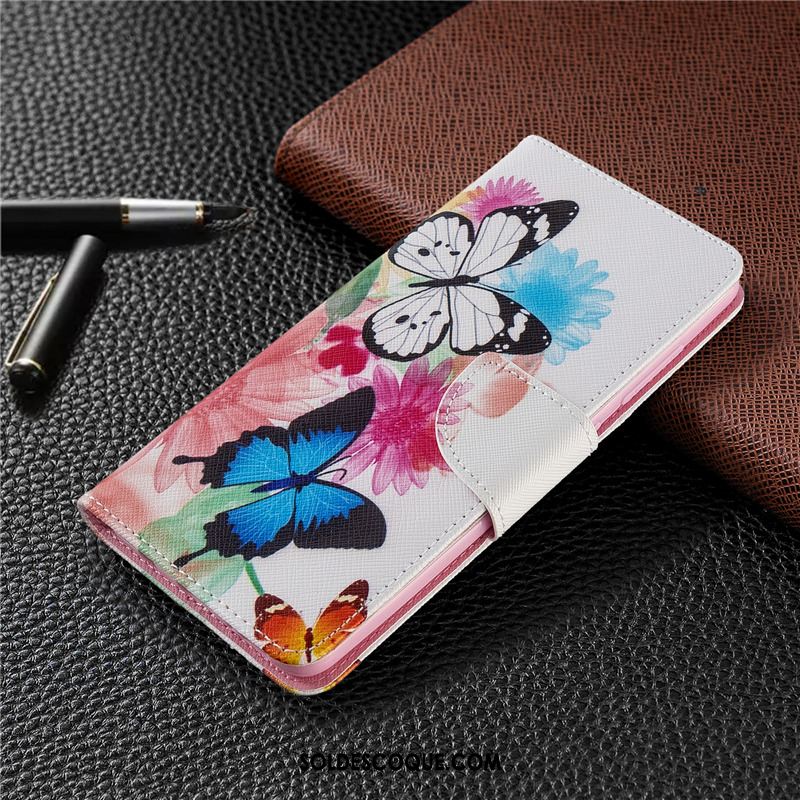 Coque Huawei P40 Lite E Téléphone Portable Protection Étui En Cuir Blanc Peinture Pas Cher