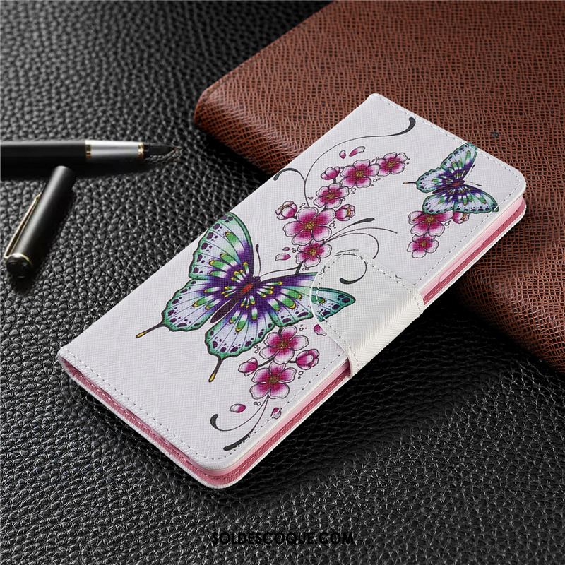 Coque Huawei P40 Lite E Téléphone Portable Protection Étui En Cuir Blanc Peinture Pas Cher