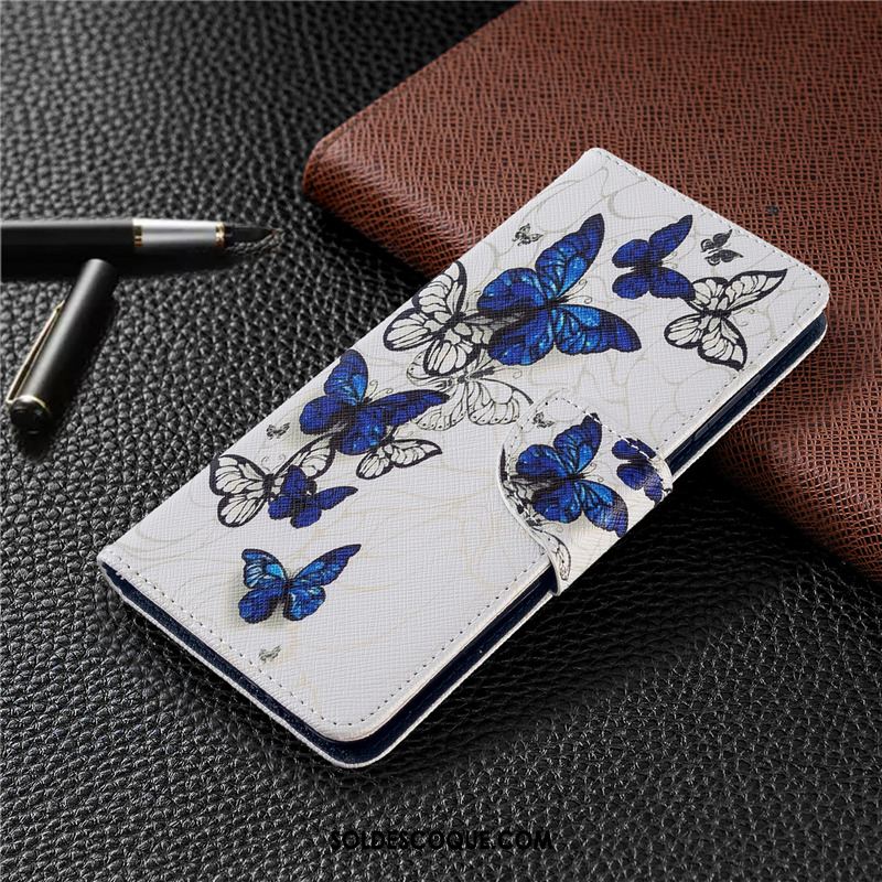 Coque Huawei P40 Lite E Téléphone Portable Protection Étui En Cuir Blanc Peinture Pas Cher