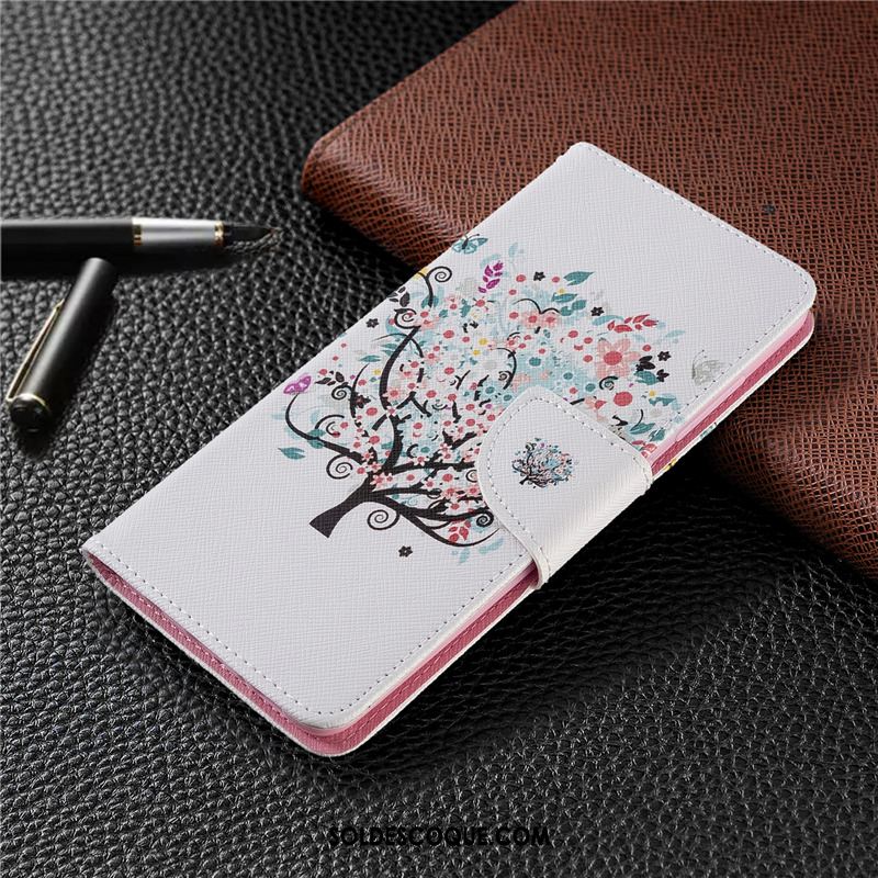 Coque Huawei P40 Lite E Téléphone Portable Protection Étui En Cuir Blanc Peinture Pas Cher