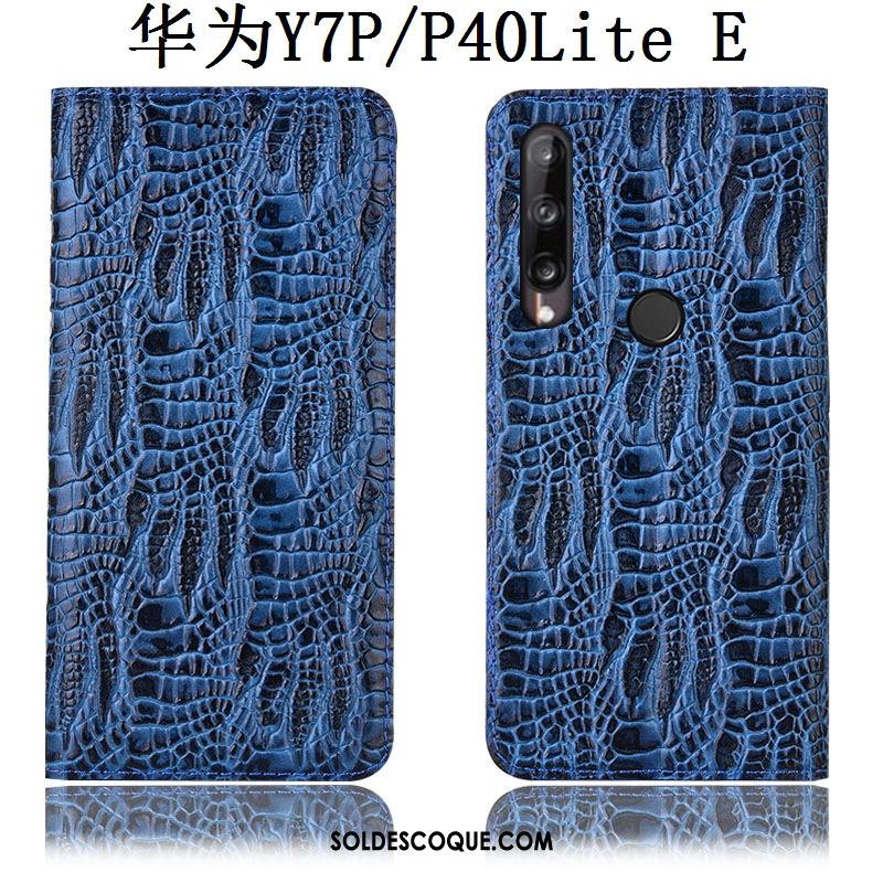 Coque Huawei P40 Lite E Étui Téléphone Portable Incassable Protection Cuir Véritable En Vente