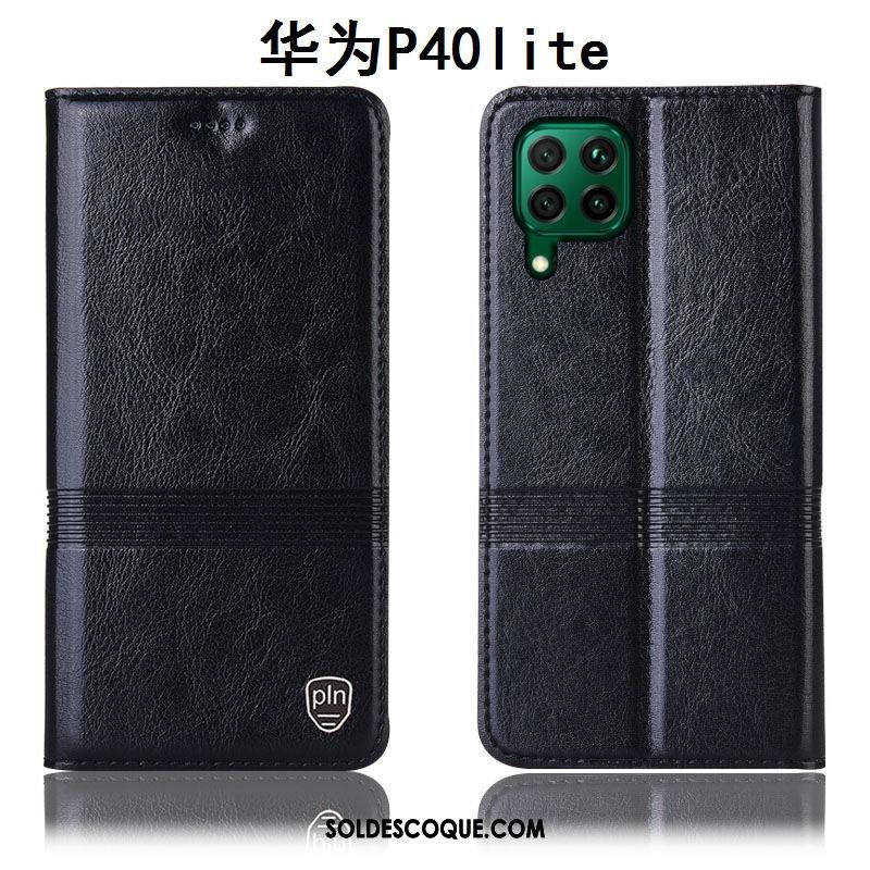 Coque Huawei P40 Lite Protection Bleu Téléphone Portable Étui En Cuir Tout Compris En Ligne