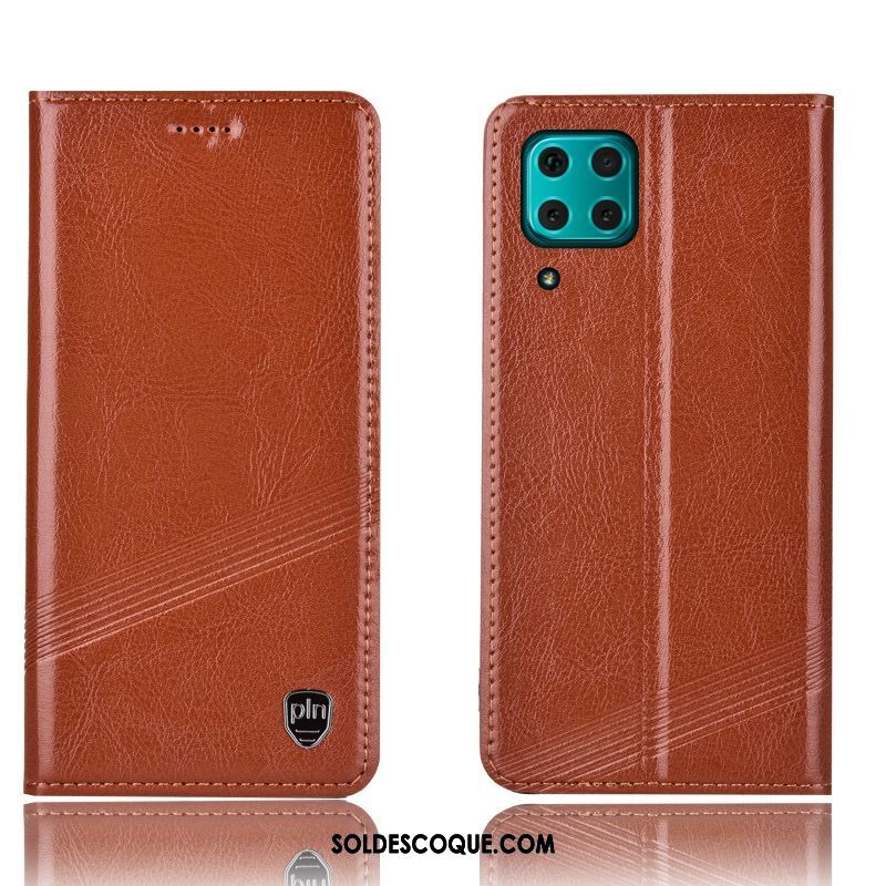 Coque Huawei P40 Lite Rouge Étui En Cuir Téléphone Portable Incassable Protection En Vente