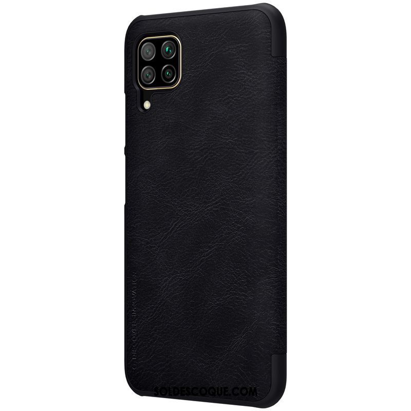 Coque Huawei P40 Lite Étui Protection Étui En Cuir Noir Téléphone Portable Soldes