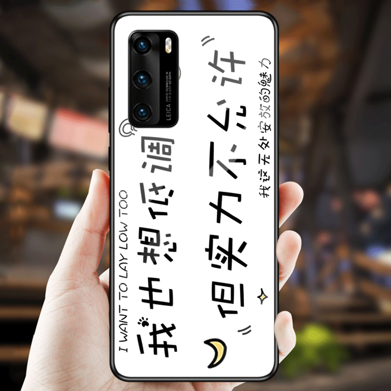 Coque Huawei P40 Personnalisé Amoureux Noir Étui Miroir Soldes