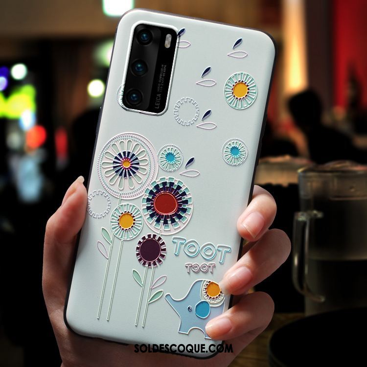 Coque Huawei P40 Personnalité Net Rouge Charmant Incassable Délavé En Daim Soldes