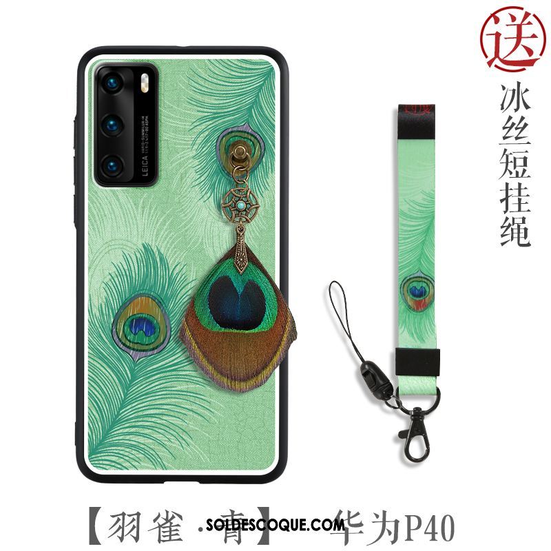 Coque Huawei P40 Personnalité Vert Protection Créatif Original En Vente