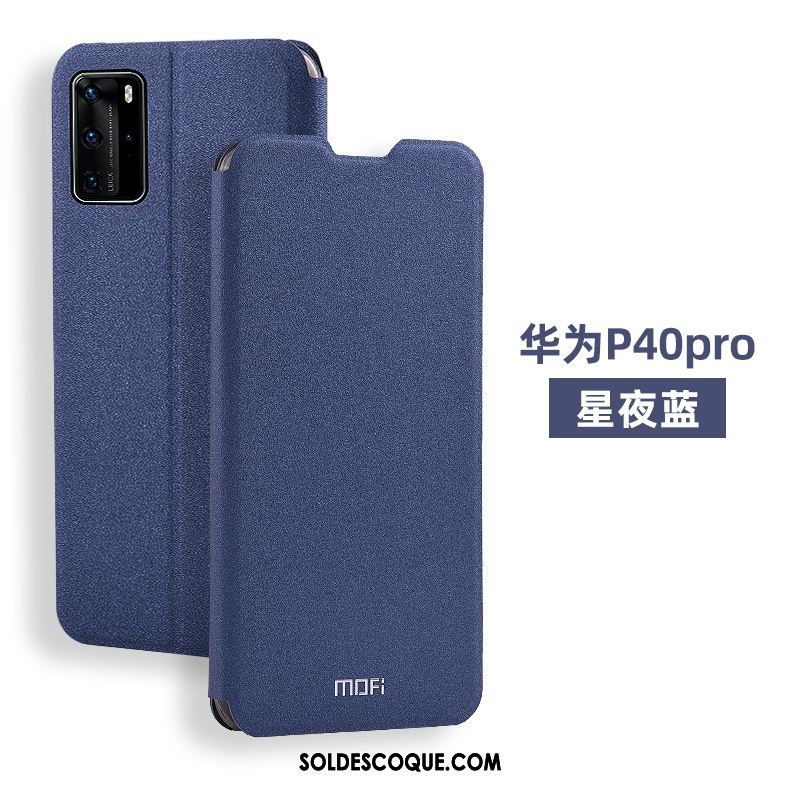 Coque Huawei P40 Pro Délavé En Daim Étui Marque De Tendance Incassable Étui En Cuir France