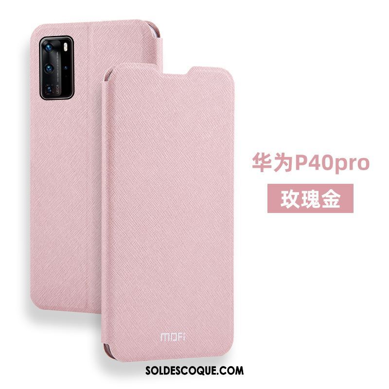 Coque Huawei P40 Pro Délavé En Daim Étui Marque De Tendance Incassable Étui En Cuir France