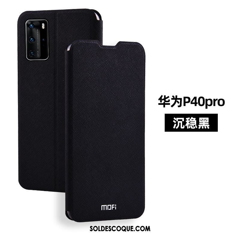 Coque Huawei P40 Pro Délavé En Daim Étui Marque De Tendance Incassable Étui En Cuir France