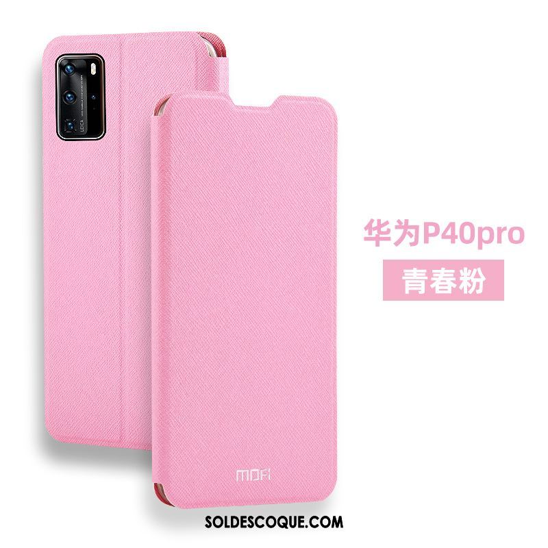 Coque Huawei P40 Pro Délavé En Daim Étui Marque De Tendance Incassable Étui En Cuir France