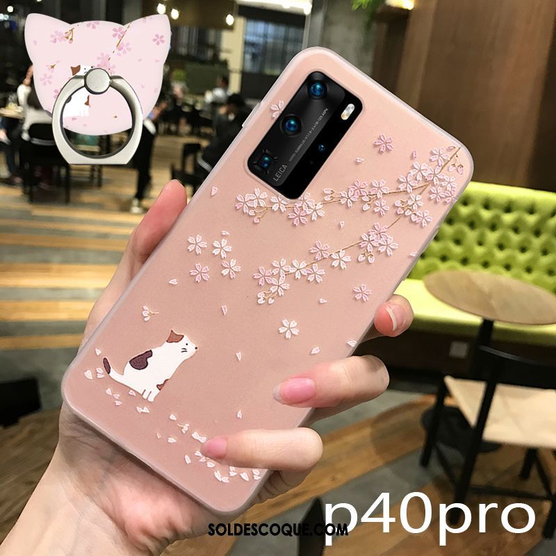 Coque Huawei P40 Pro Fluide Doux Simple Délavé En Daim Nouveau Très Mince En Ligne