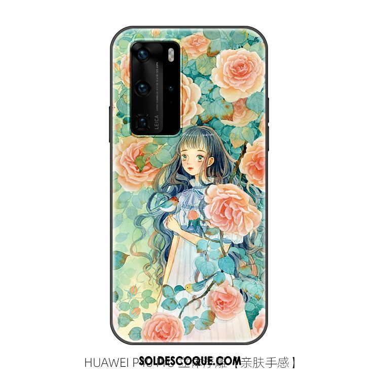 Coque Huawei P40 Pro Incassable Fluide Doux Art Original Net Rouge Housse Soldes