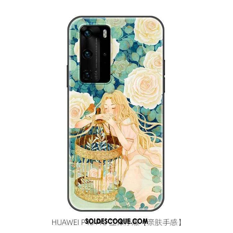 Coque Huawei P40 Pro Incassable Fluide Doux Art Original Net Rouge Housse Soldes