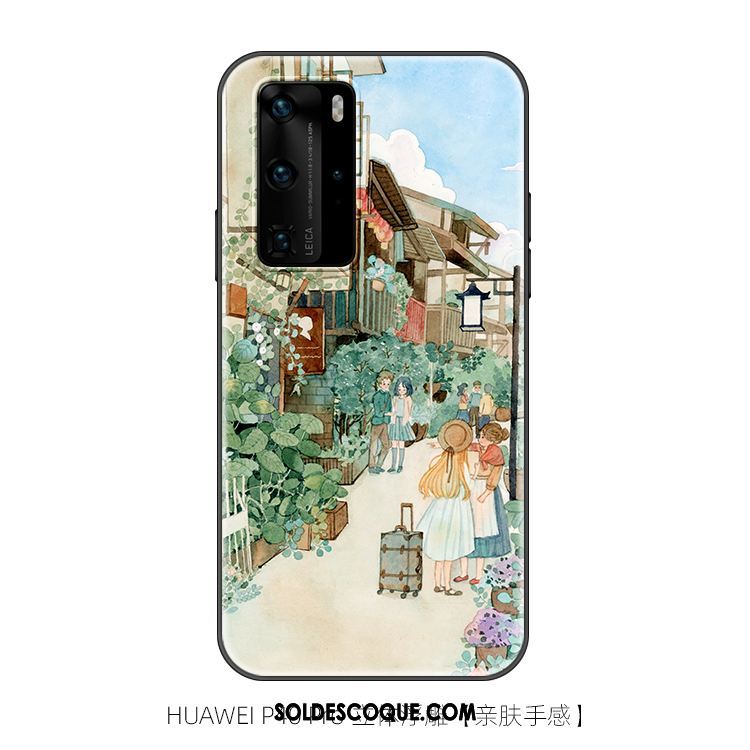 Coque Huawei P40 Pro Incassable Fluide Doux Art Original Net Rouge Housse Soldes