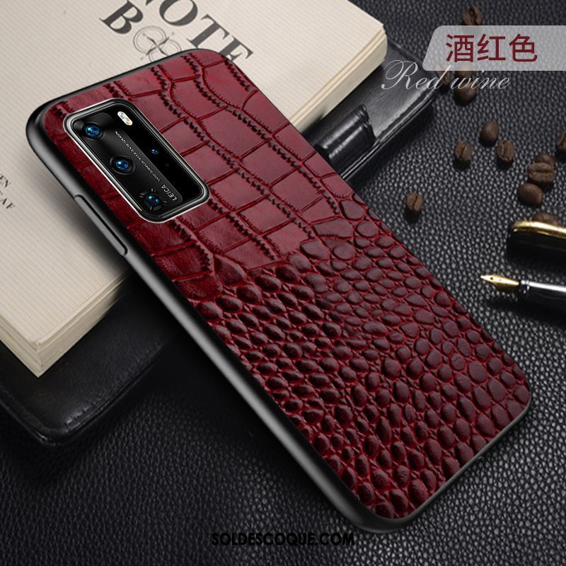 Coque Huawei P40 Pro Marque De Tendance Incassable Téléphone Portable Tout Compris Étui En Cuir Pas Cher