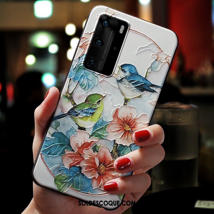 Coque Huawei P40 Pro Marque De Tendance Style Chinois Dimensionnel Étui Fluide Doux En Ligne