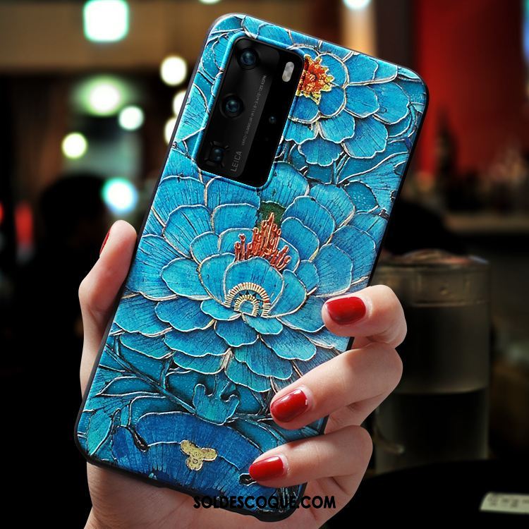 Coque Huawei P40 Pro Marque De Tendance Style Chinois Dimensionnel Étui Fluide Doux En Ligne