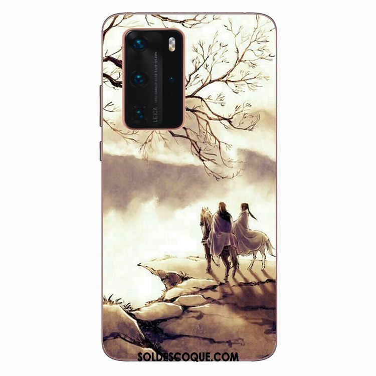 Coque Huawei P40 Pro Personnalité Téléphone Portable Fluide Doux Art Silicone Housse Soldes